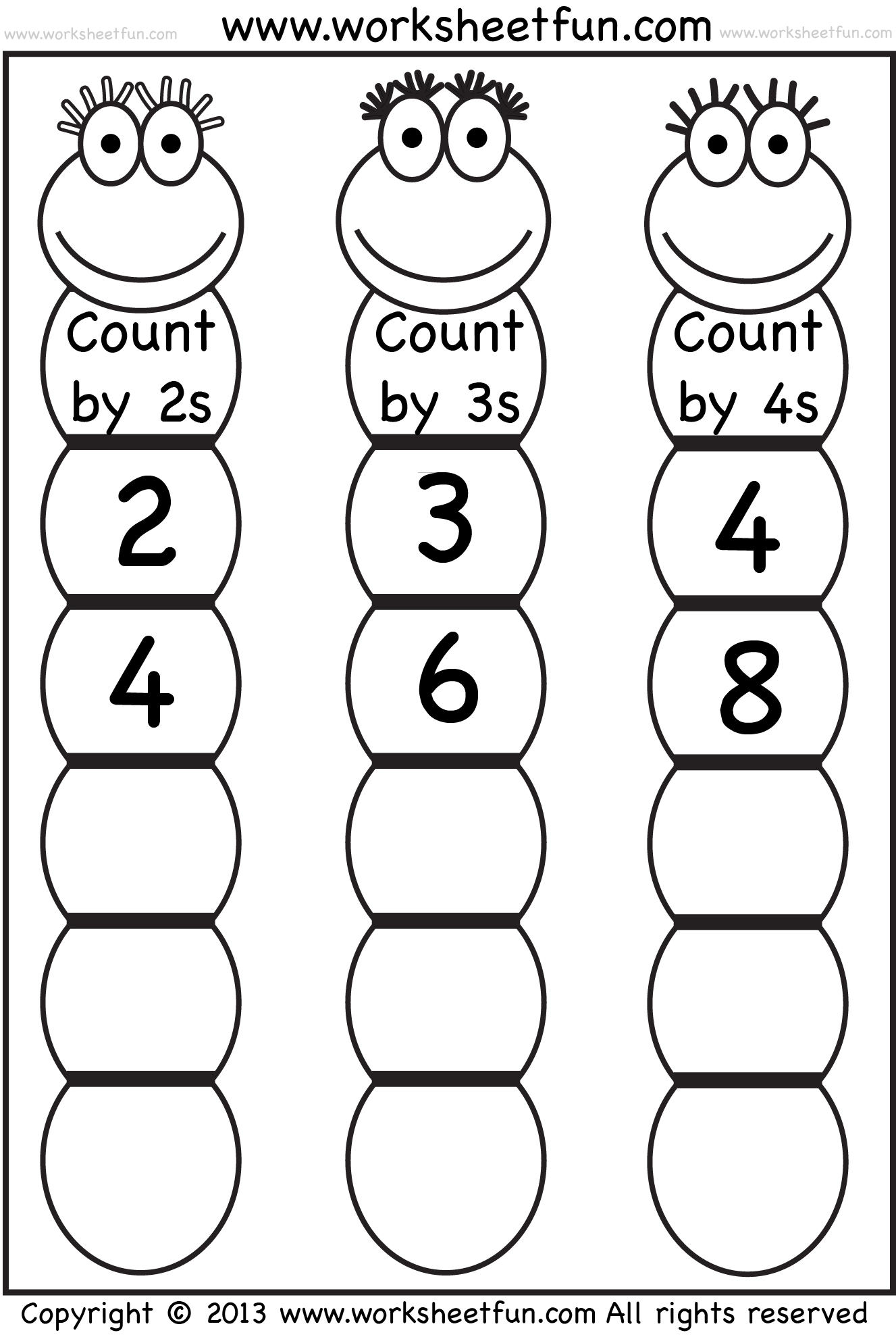 Skip Counting By 2 3 And 4 Worksheet FREE Printable 