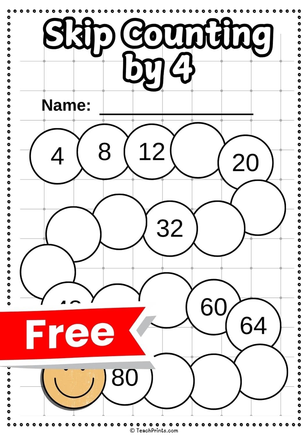 Skip Counting By 4 Worksheets Free Printable Pdfs Teach Prints