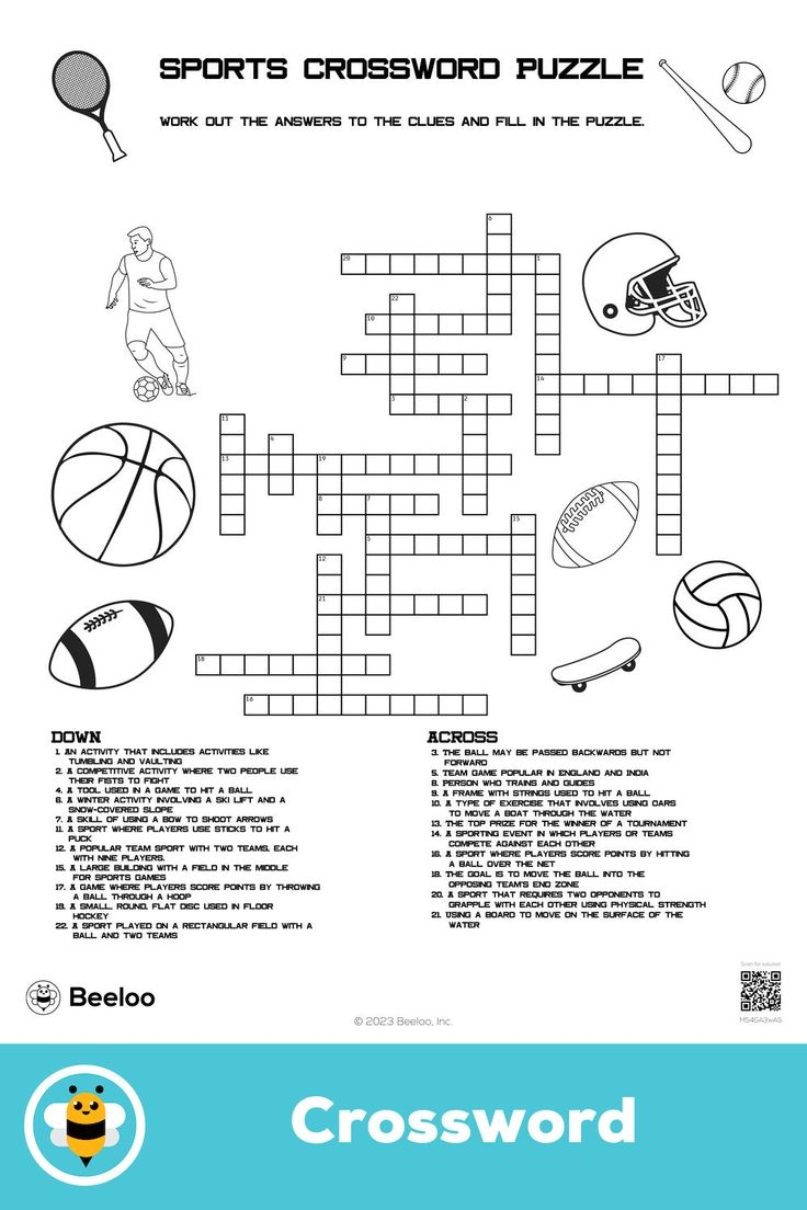 Printable Crossword Puzzles Sea Sports
