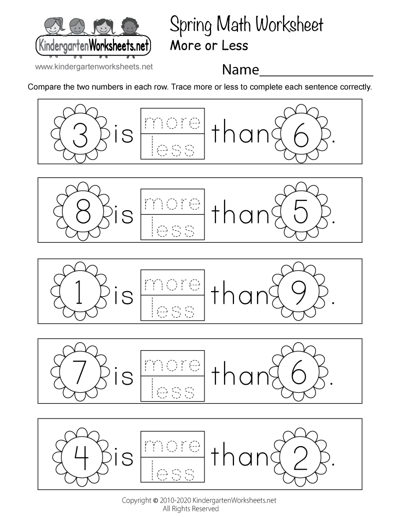 Free Printable Spring Worksheets For Preschoolers