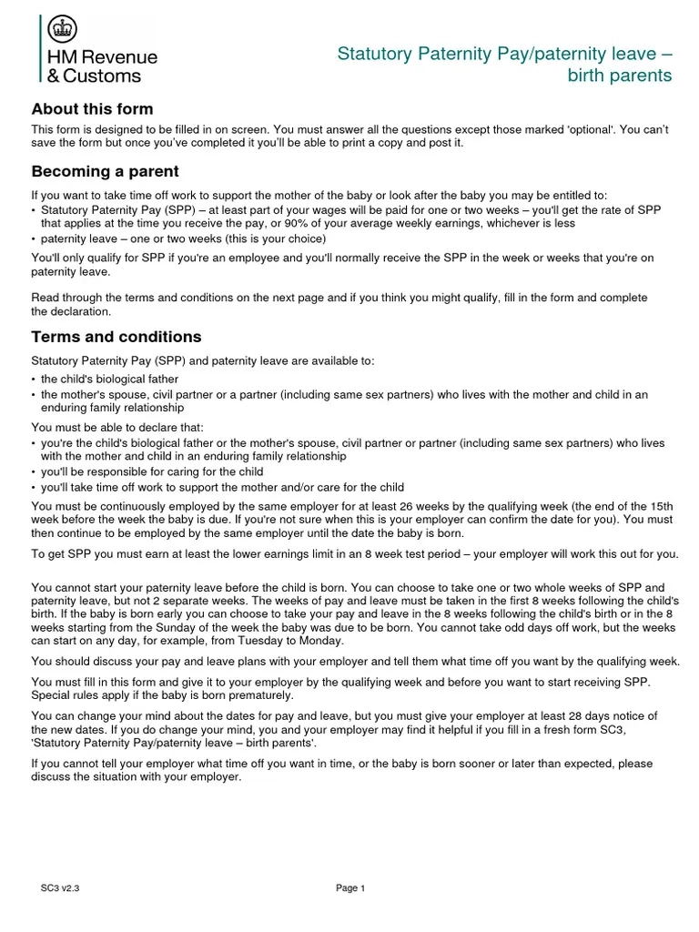 Printable Form Sc3