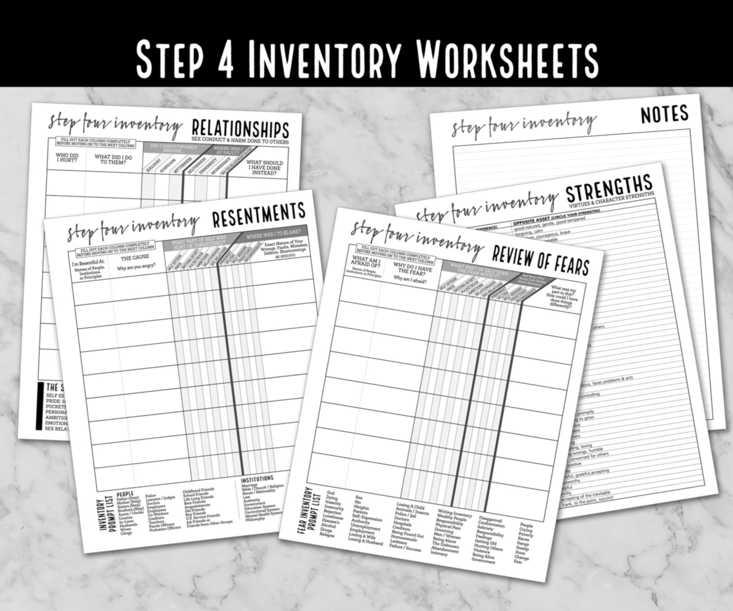 Aa Step 4 Worksheets Printable