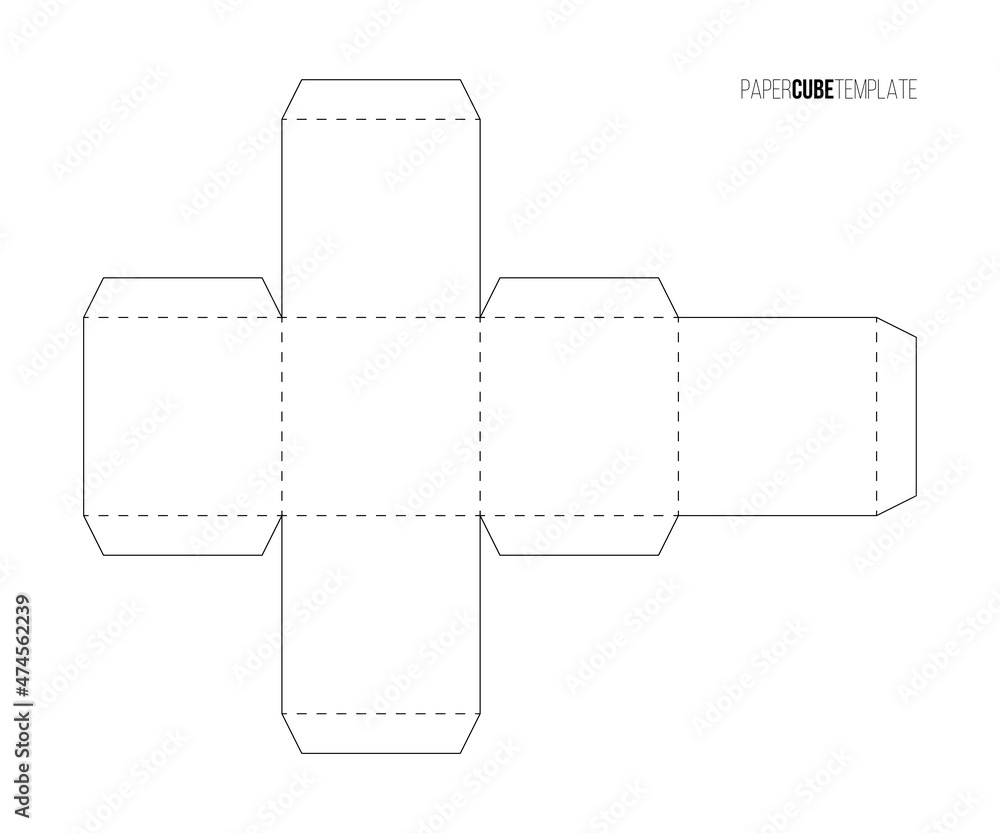 Stock Vektorgrafik White Paper Cube Template To Make Box Or 