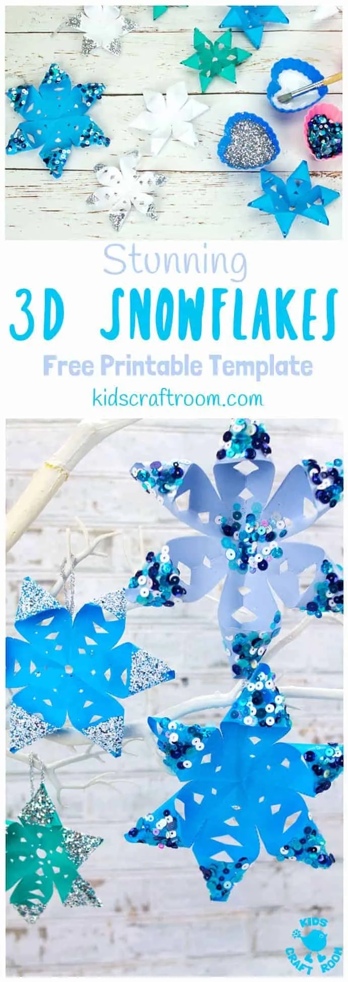 Stunning 3D Snowflake Craft Kids Craft Room