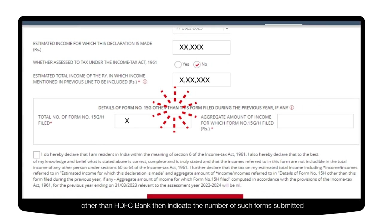 Submission Of Form 15 G H Depositor Portal
