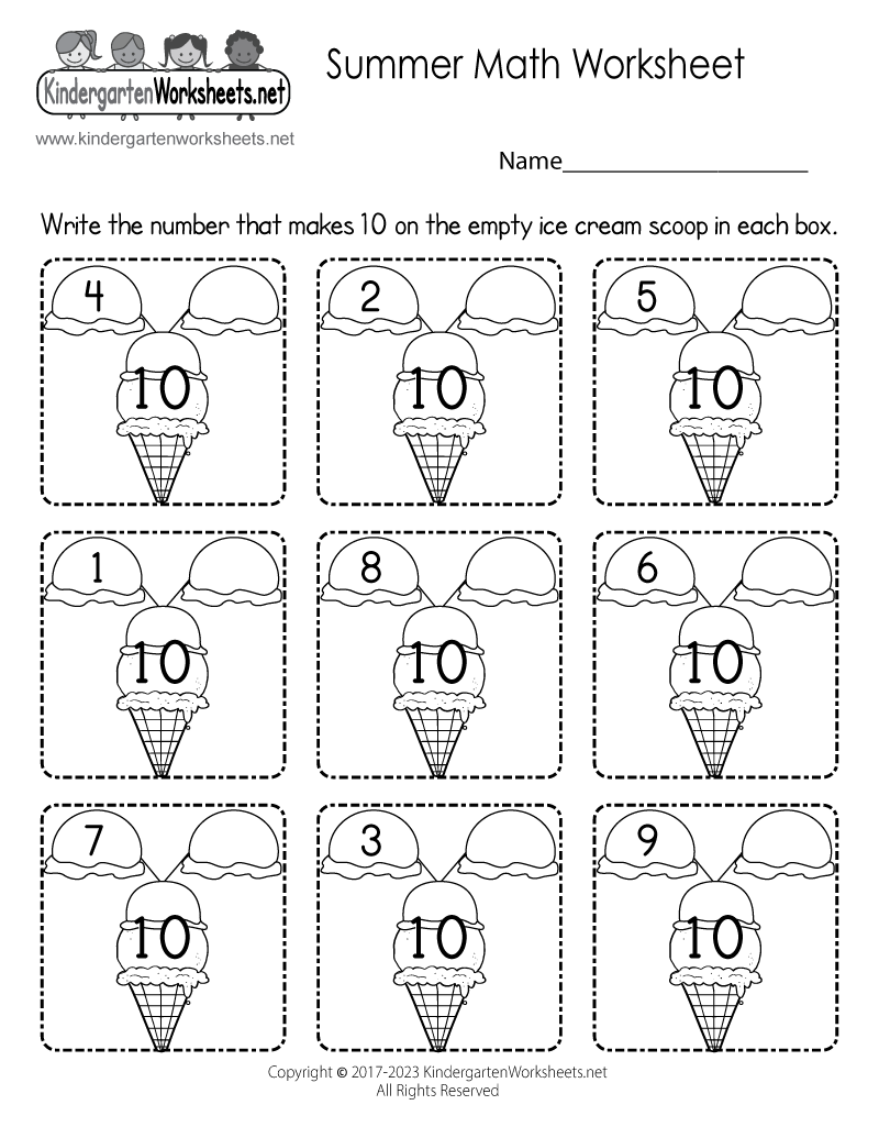 Kindergarten Worksheets Printable Math