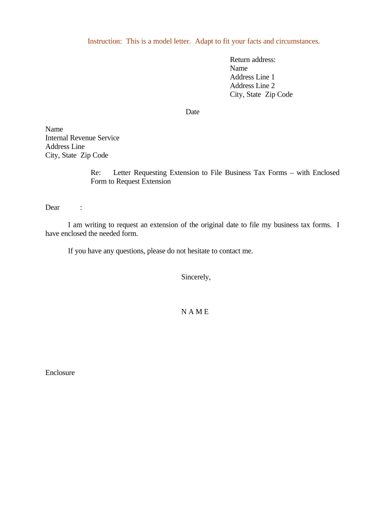 Tax Extension Letter Sample Fill Out amp Sign Online DocHub