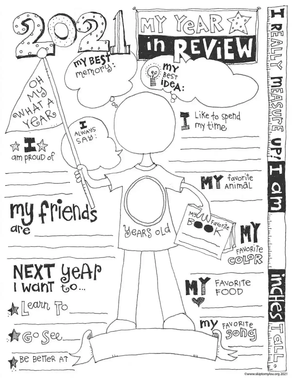 The 2024 Year In Review Coloring Page UPDATED Skip To My Lou