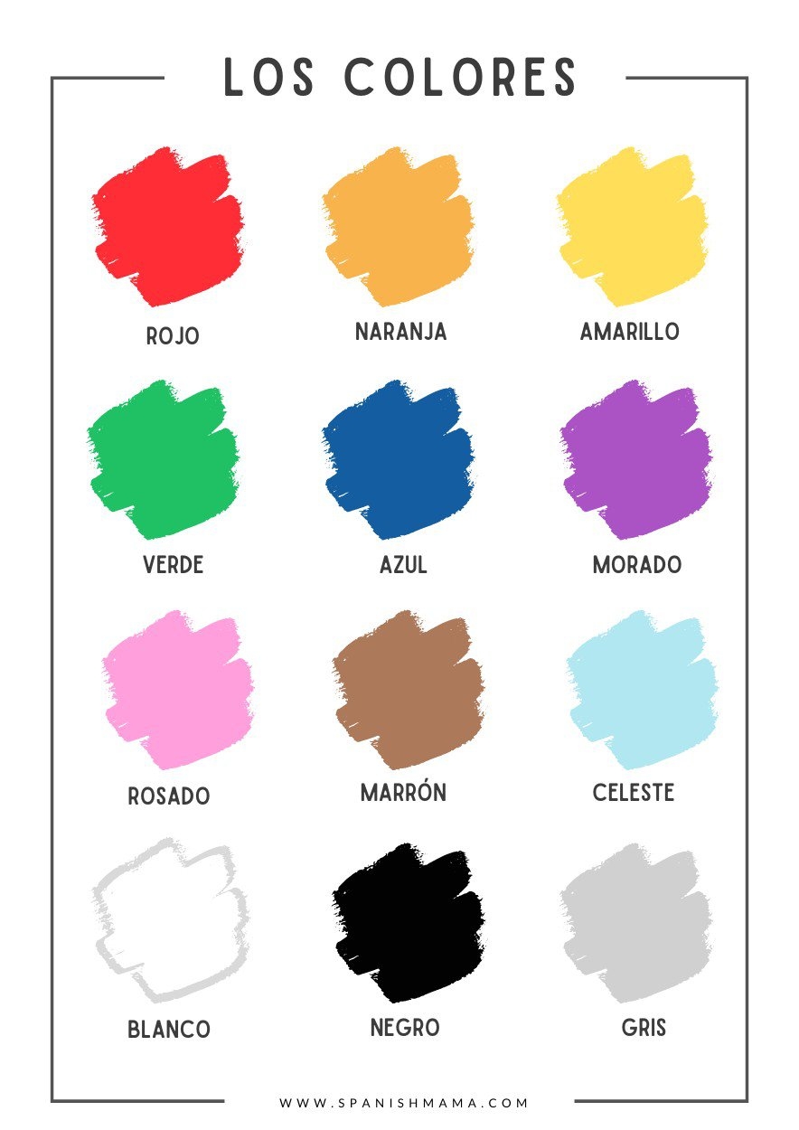 Spanish Colors Worksheets For Kids