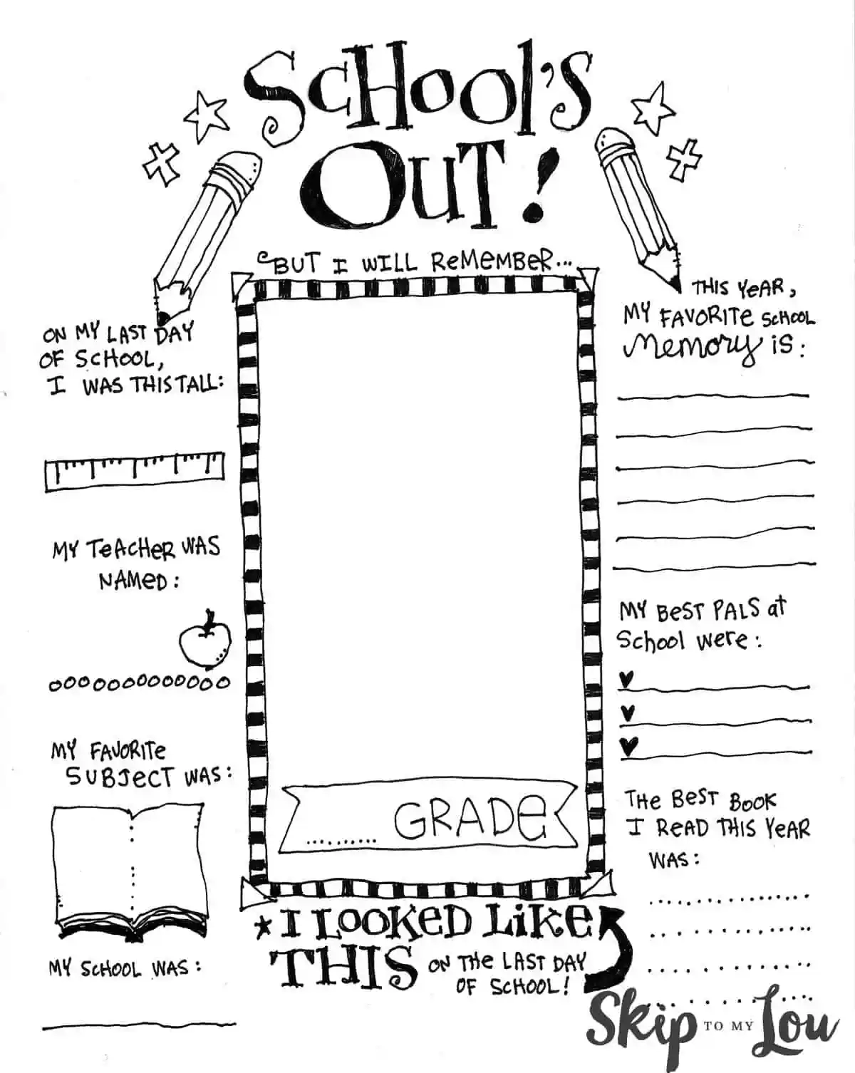 The Coolest FREE Printable End Of School Coloring Page Skip To 
