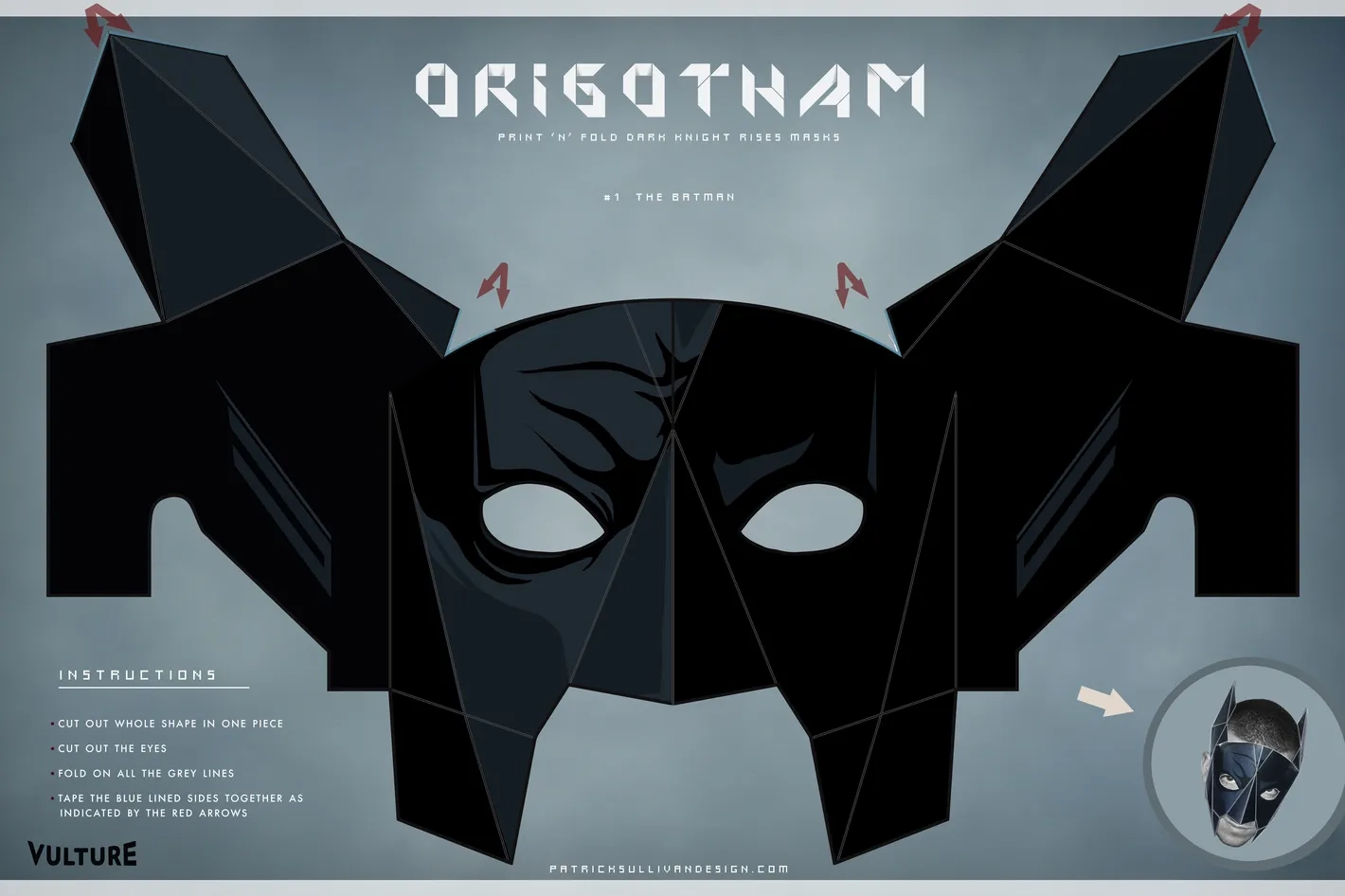 The Dark Knight Creases Fold Your Own Batman Bane And Catwoman 
