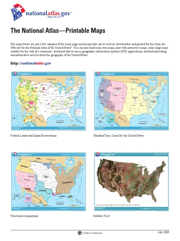 The National Atlas Printable Maps PDF Map Graphic Design