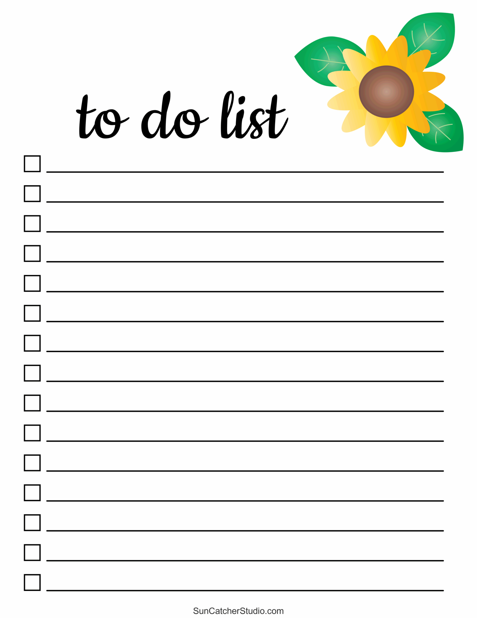 To Do List Template Free Printable