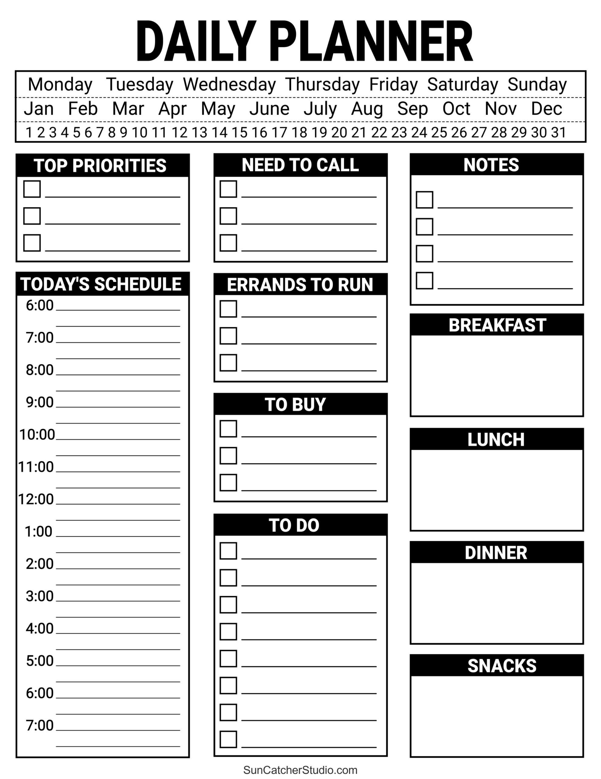 To Do Template Printable