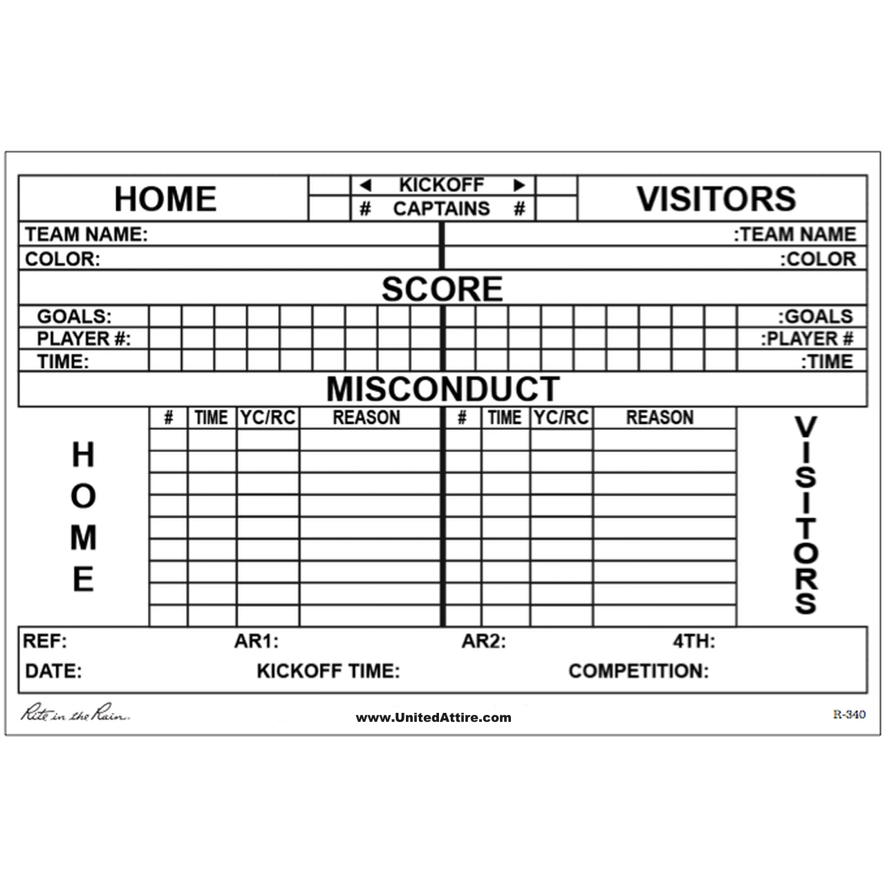 Training FOOTBALL Match Report Sheet Pad Record Score Card Cards Training FOOTBALL Match Report Sheet Pad Record Score Card Cards