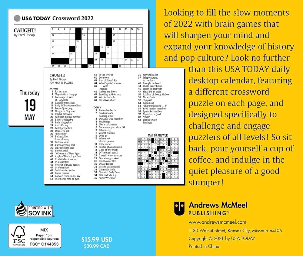 Usa Today Printable Crossword Puzzles Daily