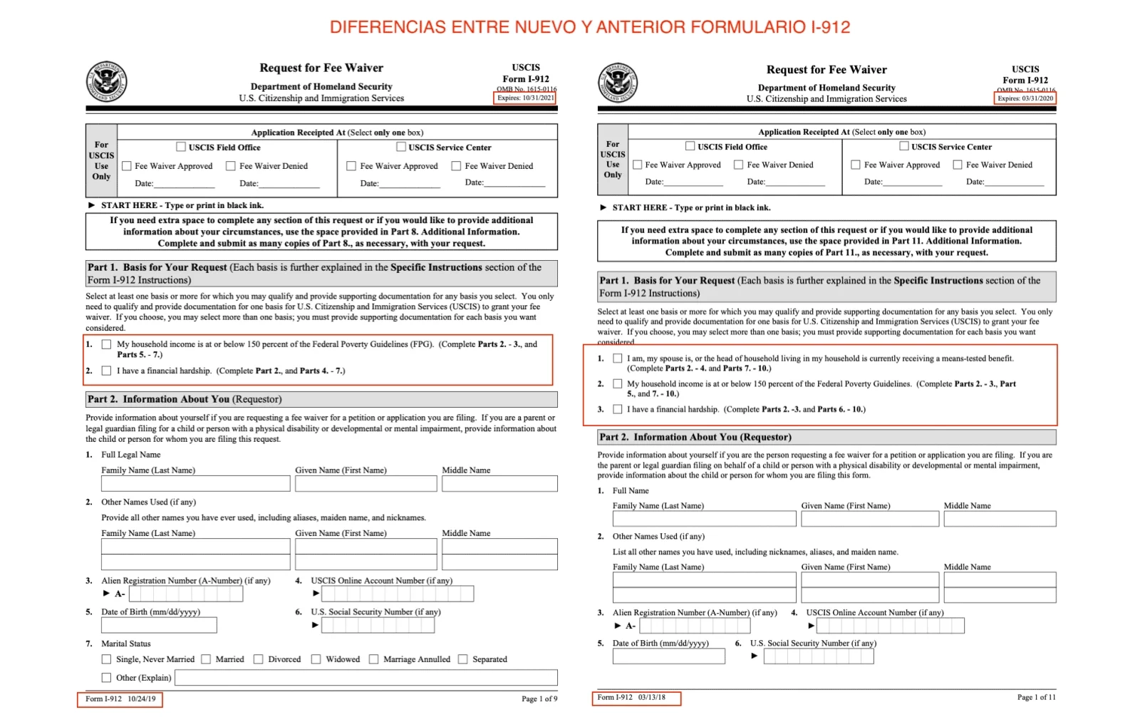 USCIS Changes Requirements To Qualify For Fee Waivers
