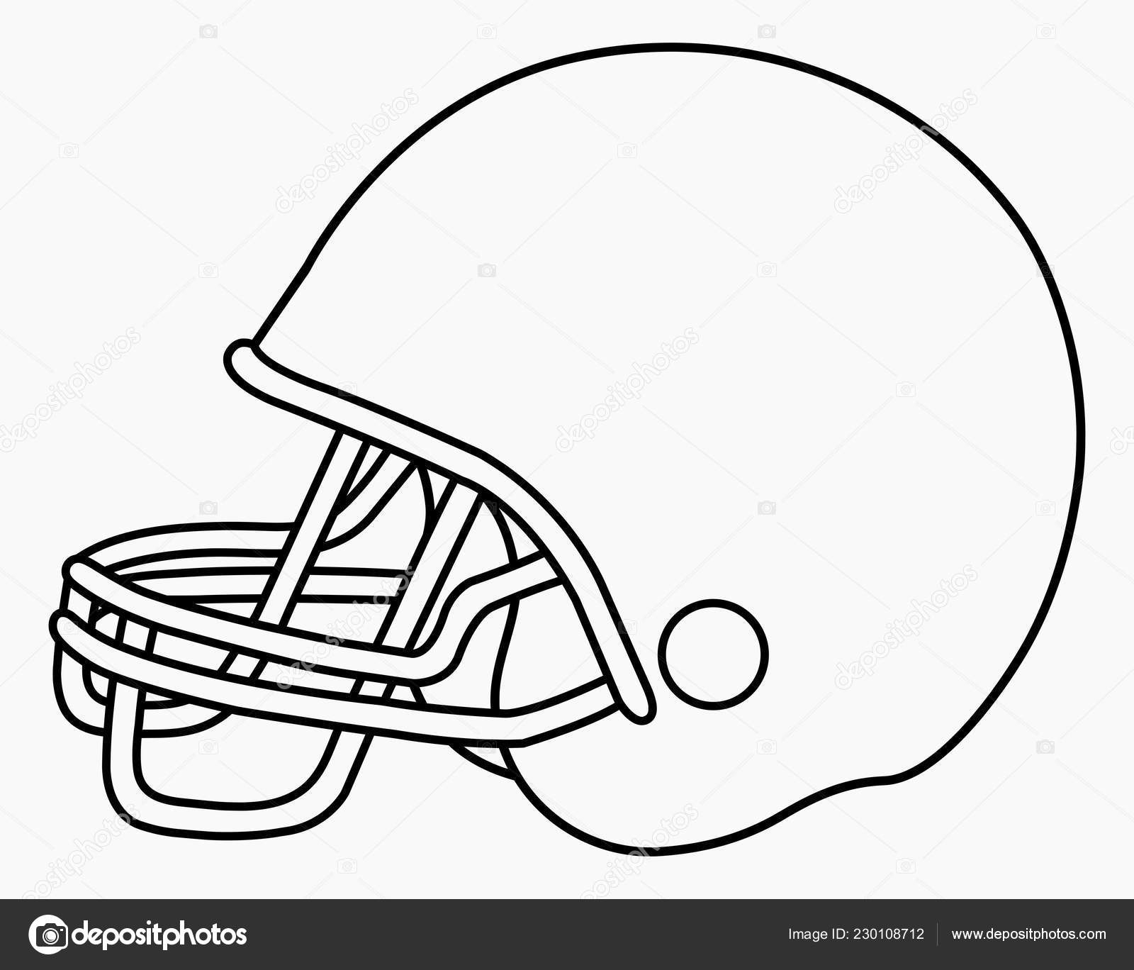 Vektor Illustration Des American Football Helm Einfache Vorlage 