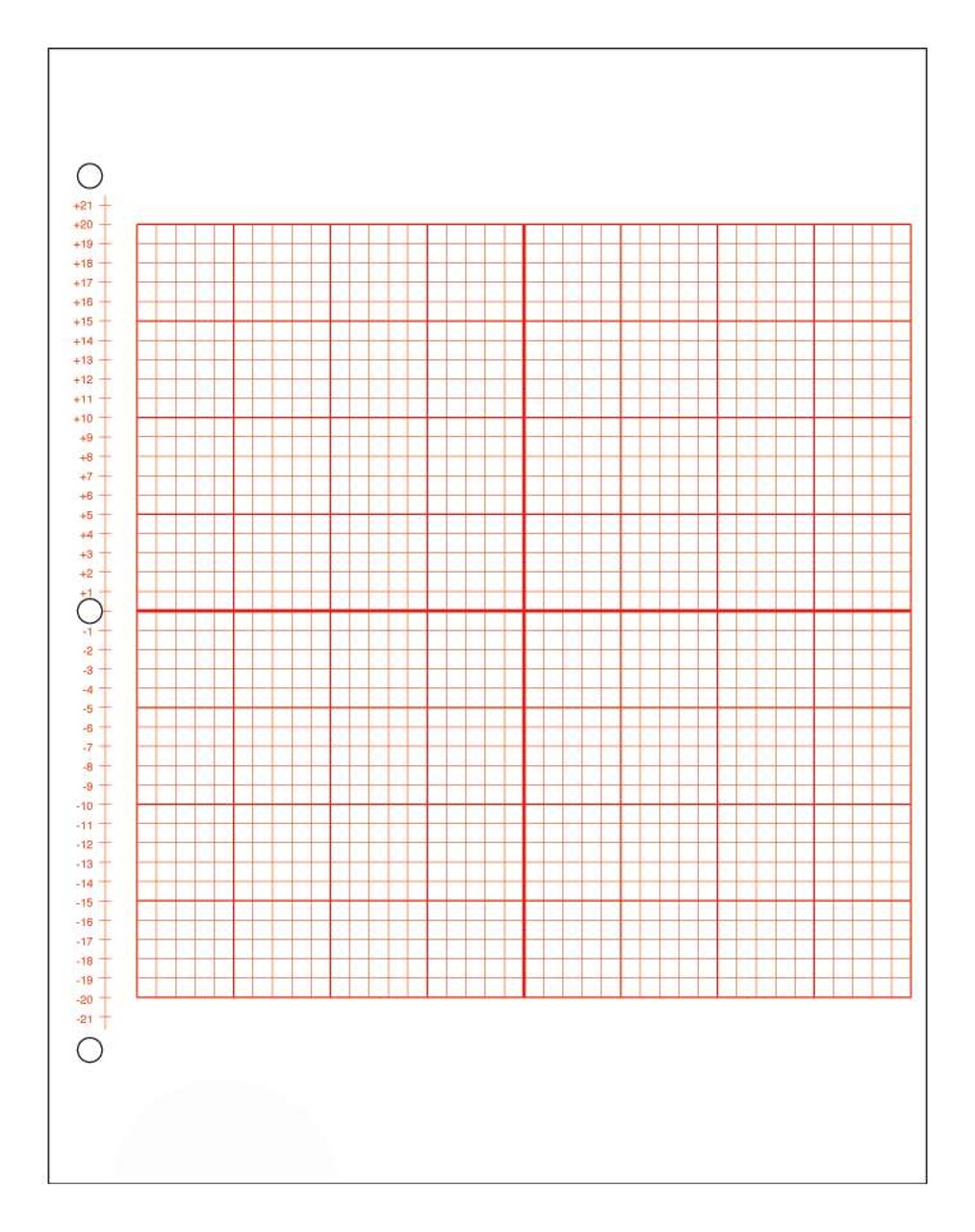 Vertical Numbered Graph Paper 3 16 Red 500 Sheet Ream 
