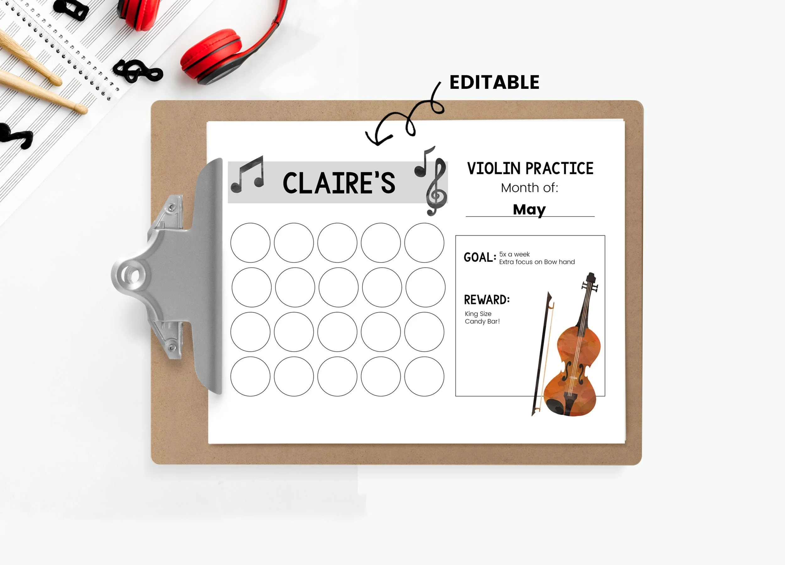 Violin Calendar Etsy