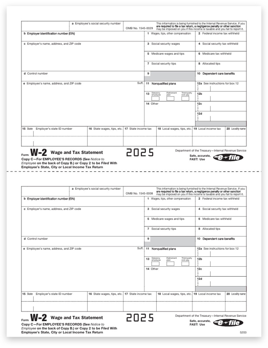 W2 Form For New Employees Printable
