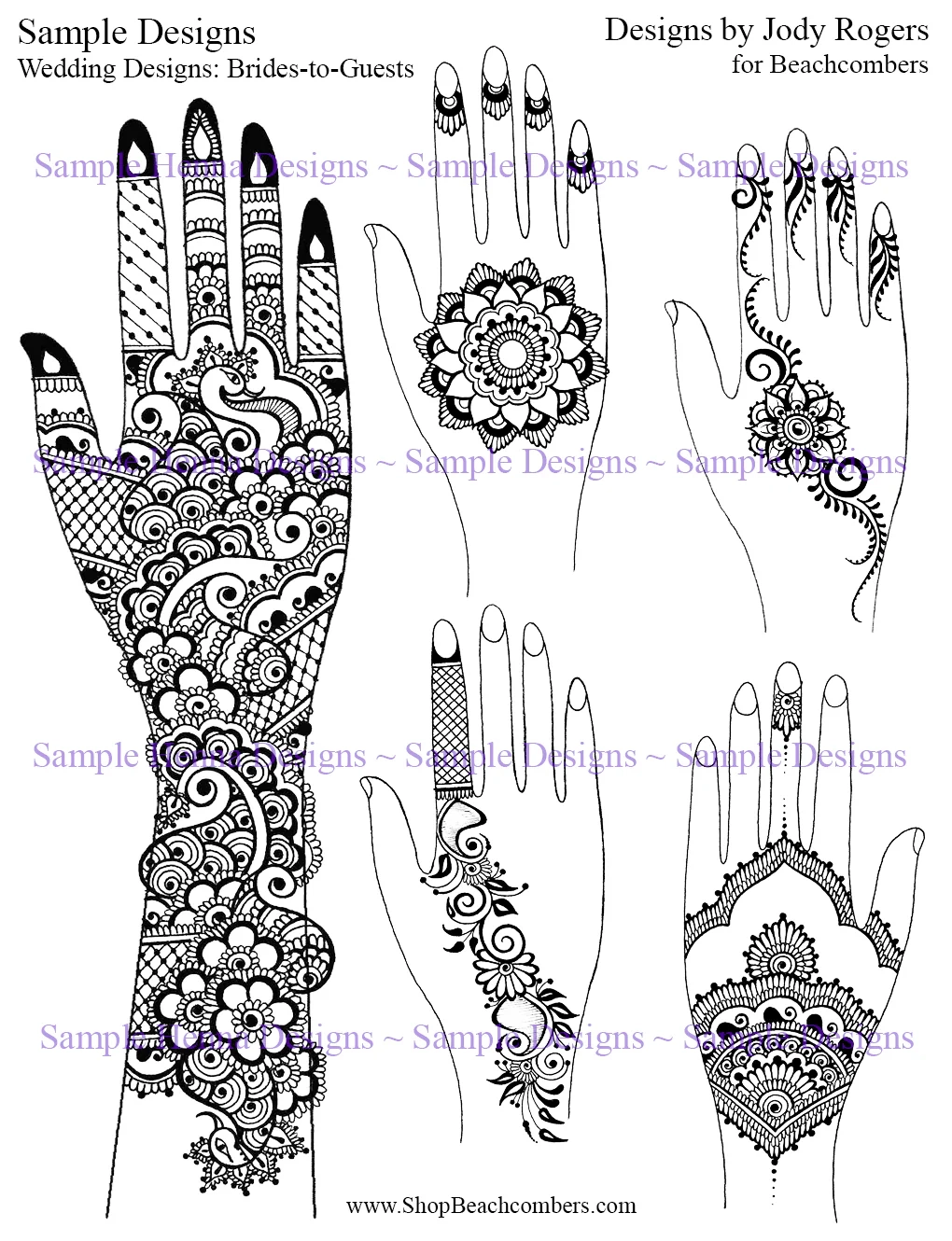Wedding Henna Design EBook Brides to Guests 36 Designs 