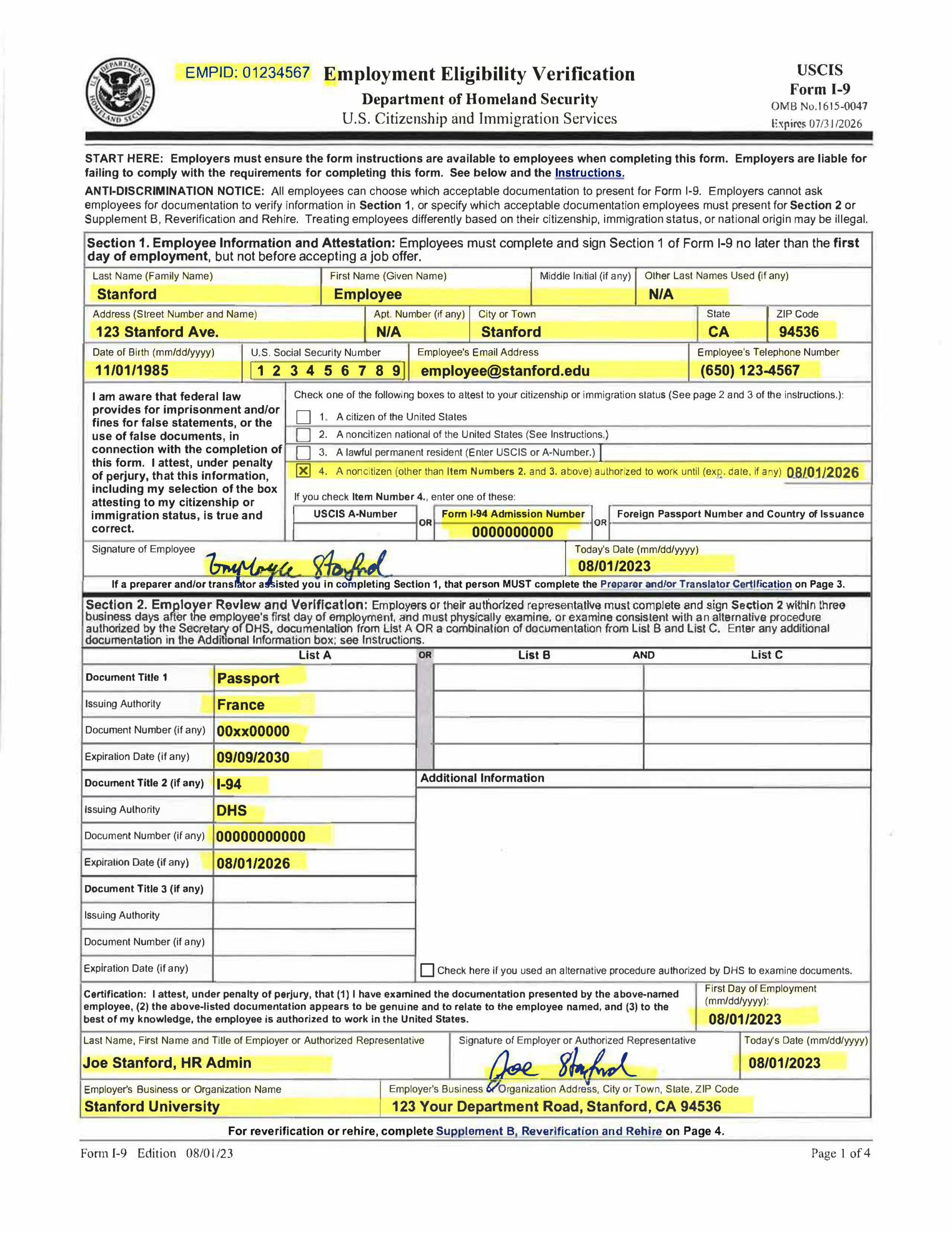 What Does A I9 Form Look Like I9 Form 2024