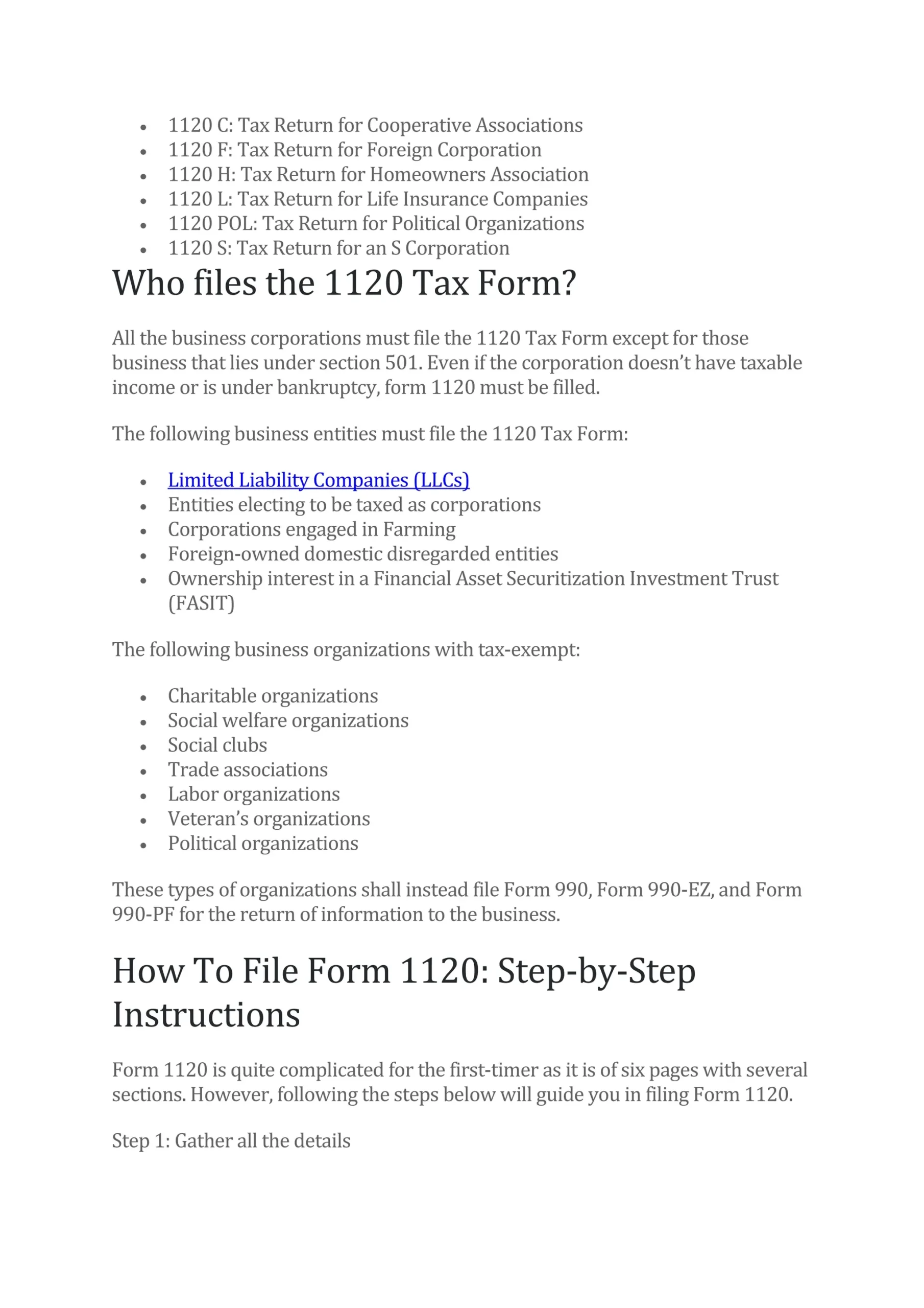 Irs Form 1120 2026