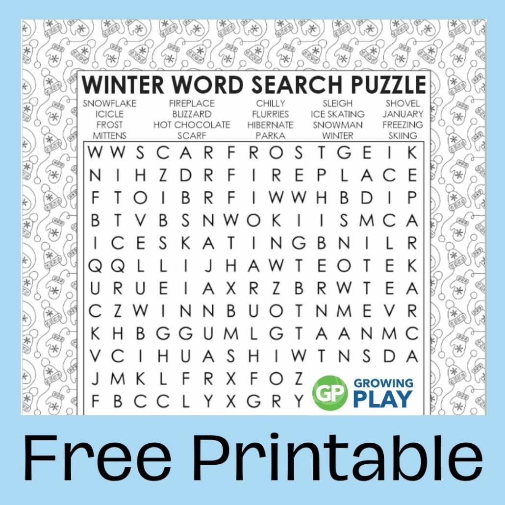 Winter Word Searches Printable