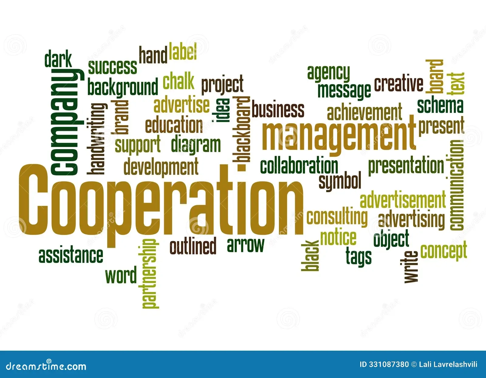 Word Cloud With COOPERATION Concept Stock Illustration 
