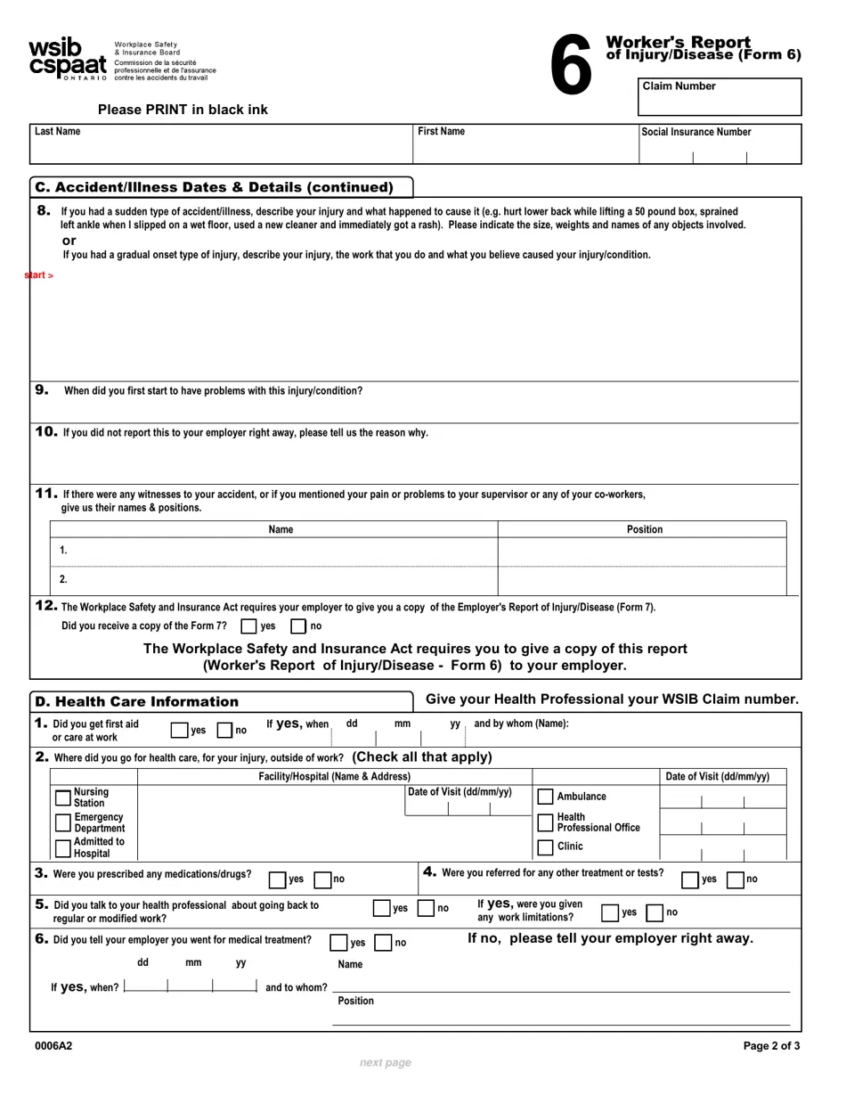 Wsib Form 7 Ontario