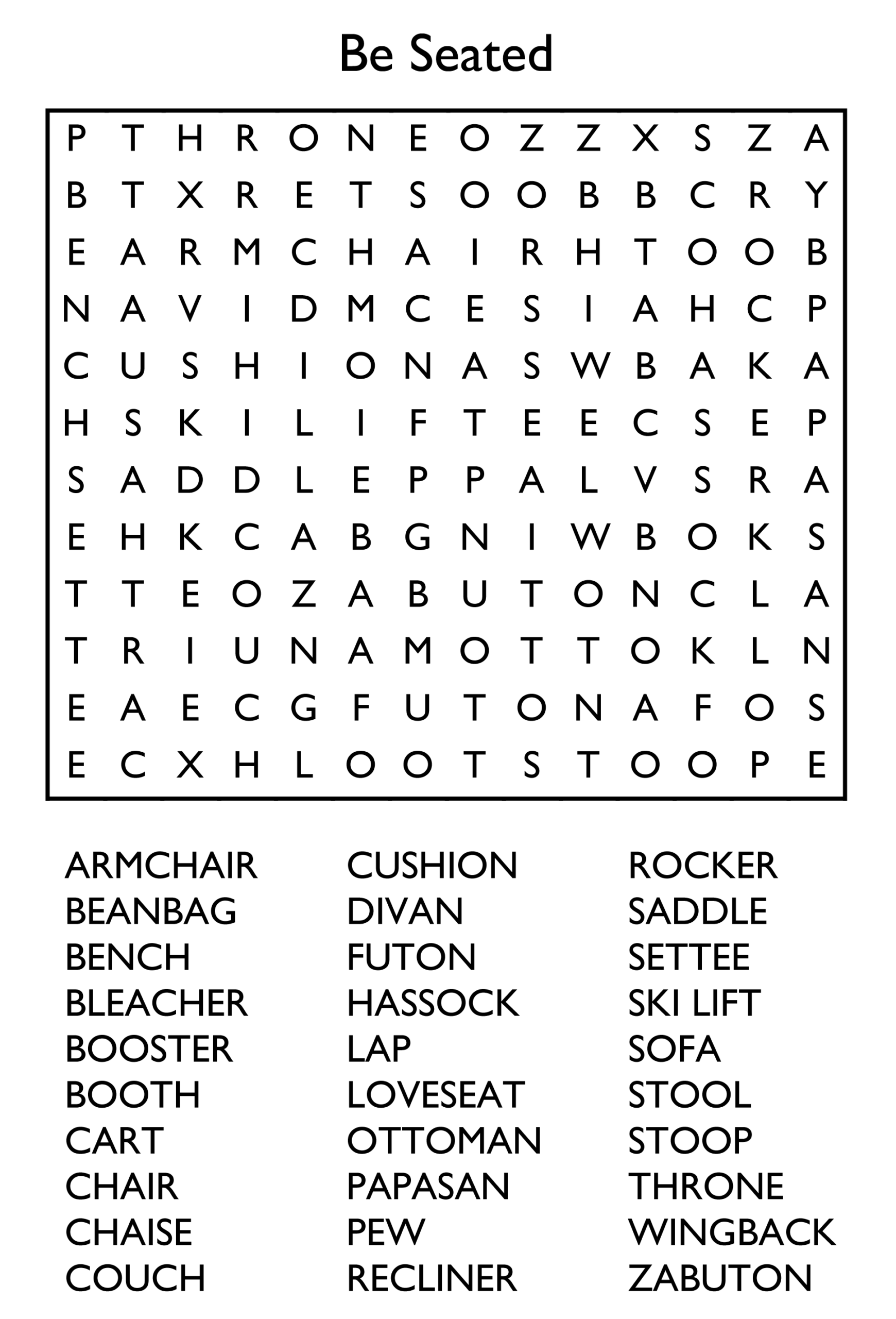 Free Printable Word Puzzles