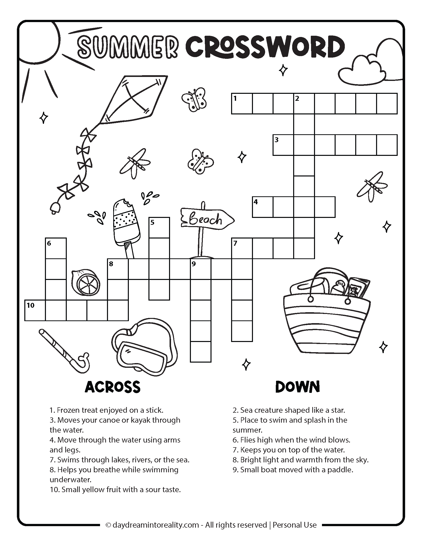 Printable Beginning Crossword Puzzles