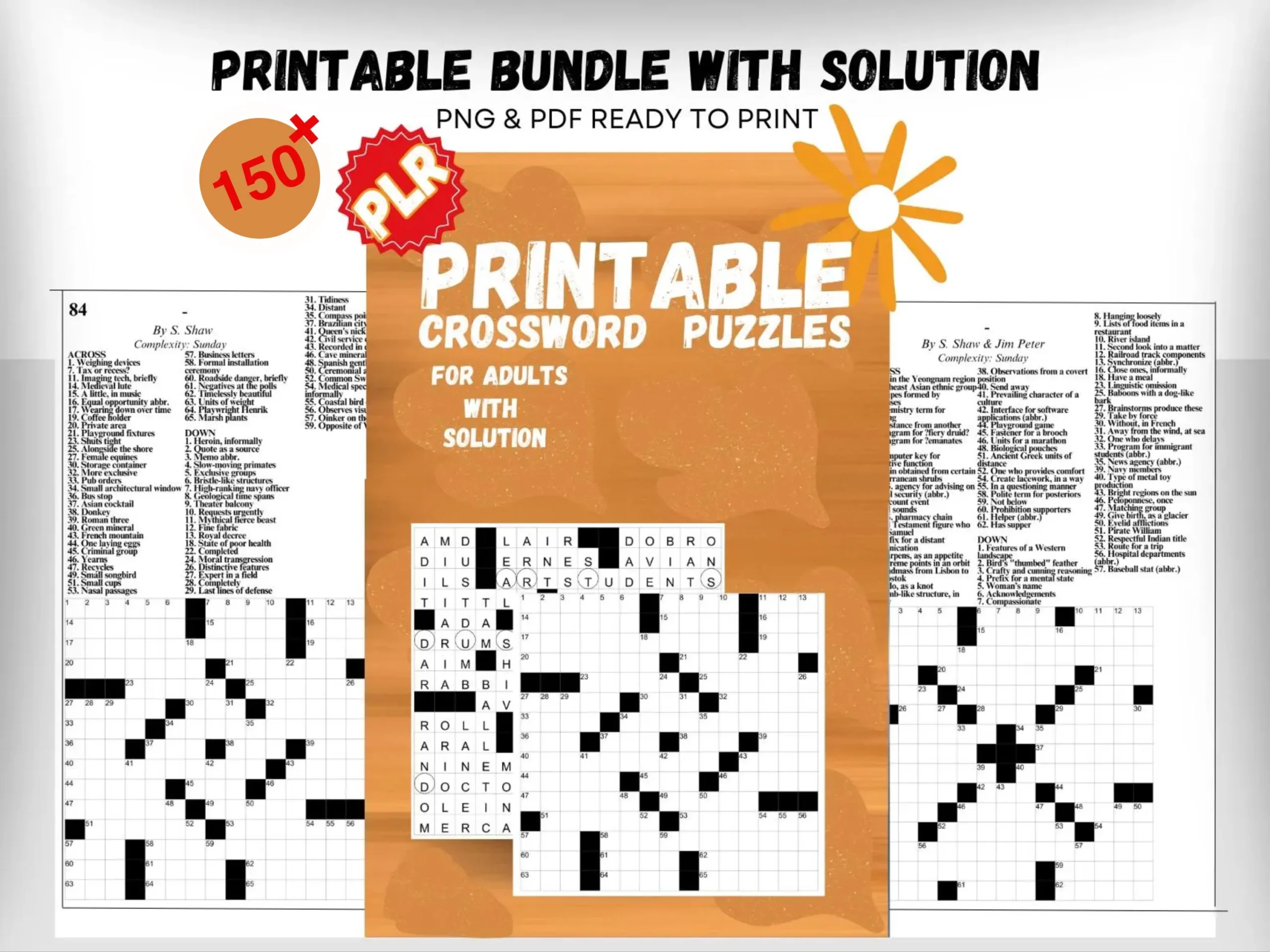 100 Crossword Puzzles With Solutions 15x15 Printable Crossword 
