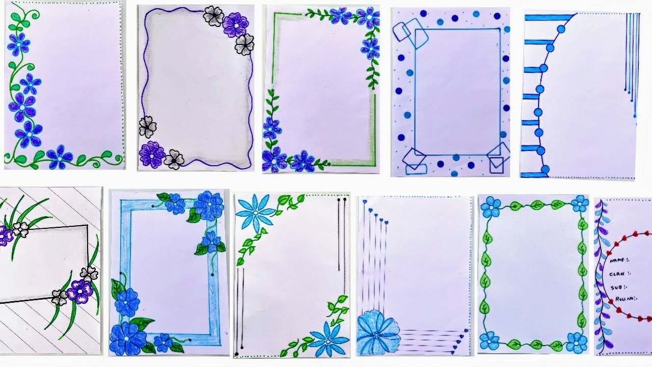 11 Easy Border Design For Project Border Design Paper Design Project Border Design stayhome