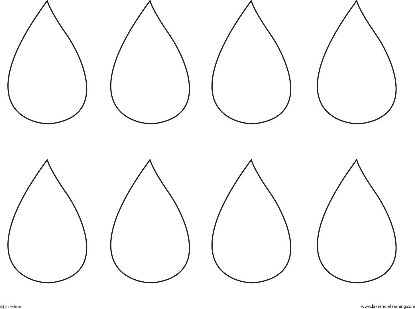 Raindrop Template Printable