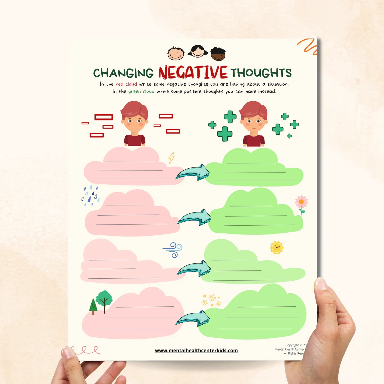 12 Printable CBT Worksheets For Kids Mental Health Center Kids