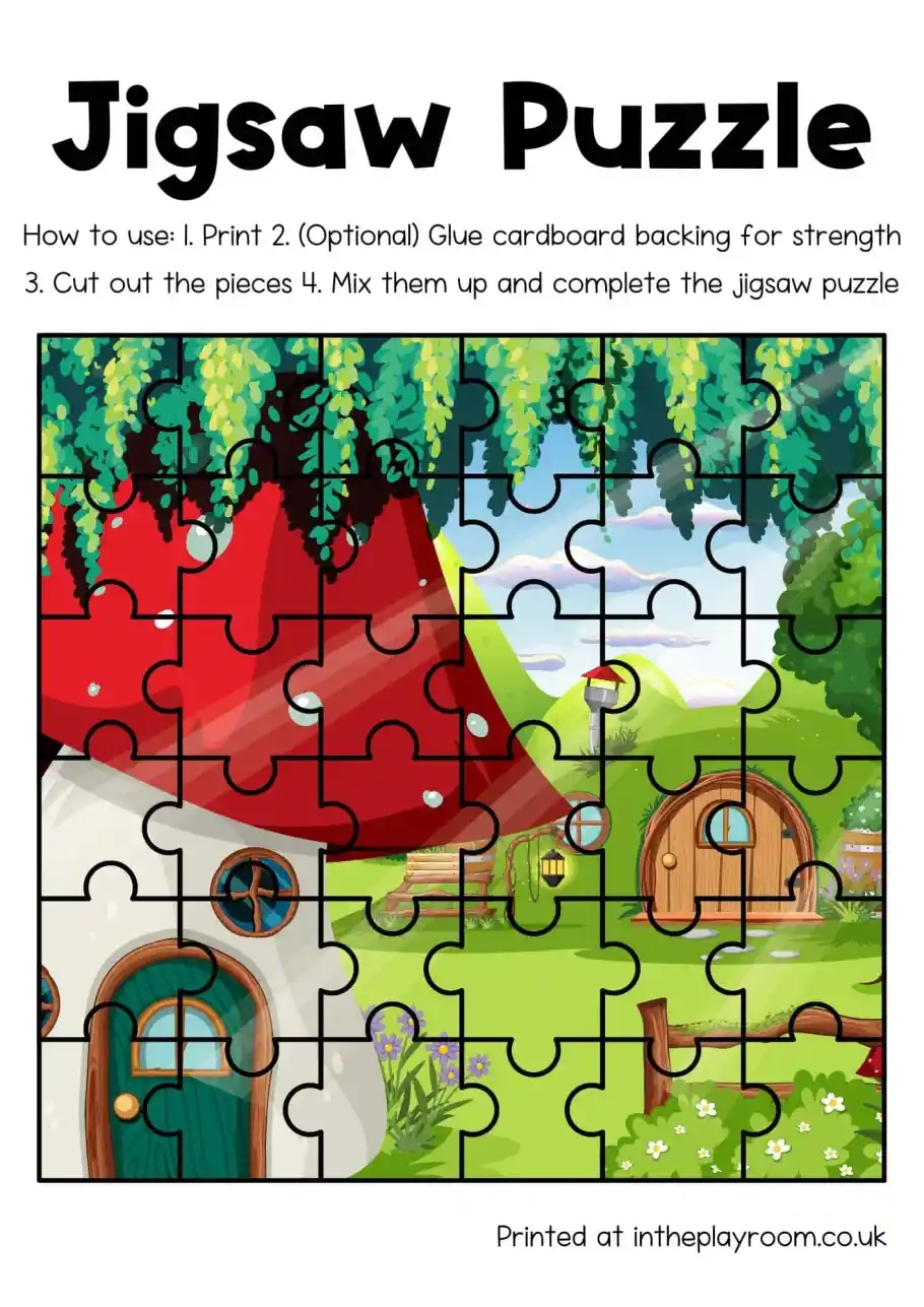 Kindergarten Jigsaw Puzzles Printable