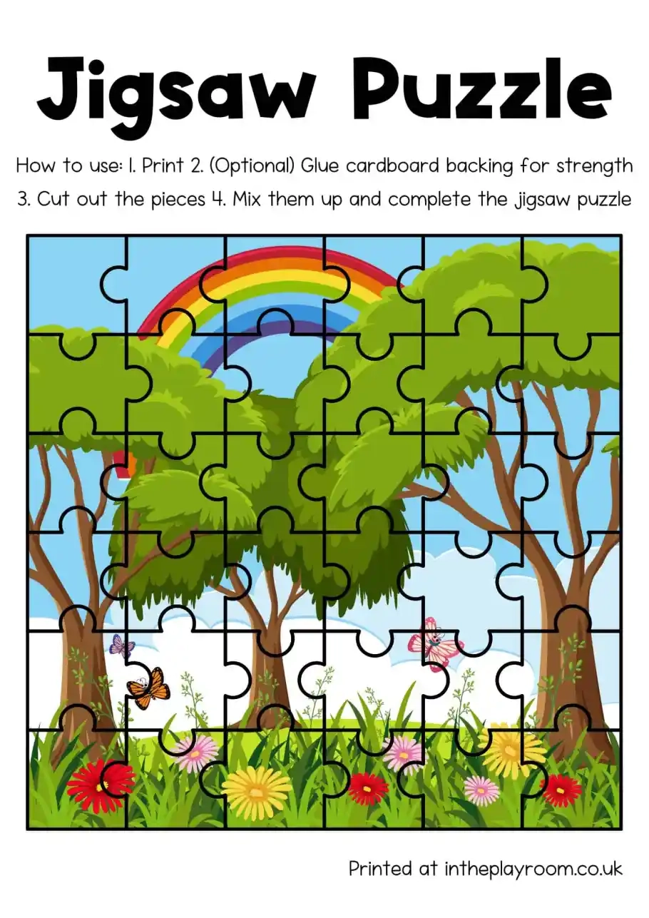 Giant Printable Puzzle Pieces
