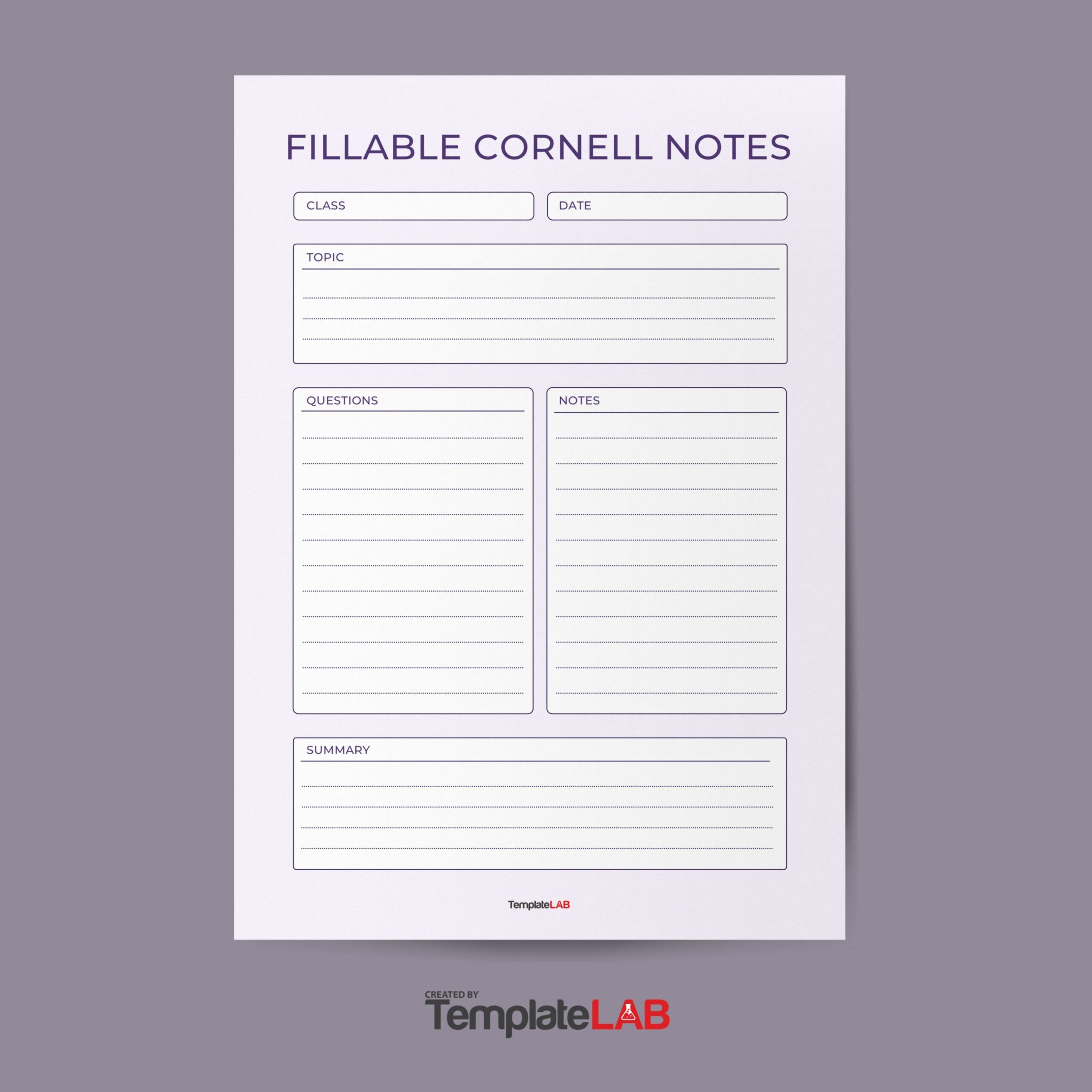 Note Taking Template Printable