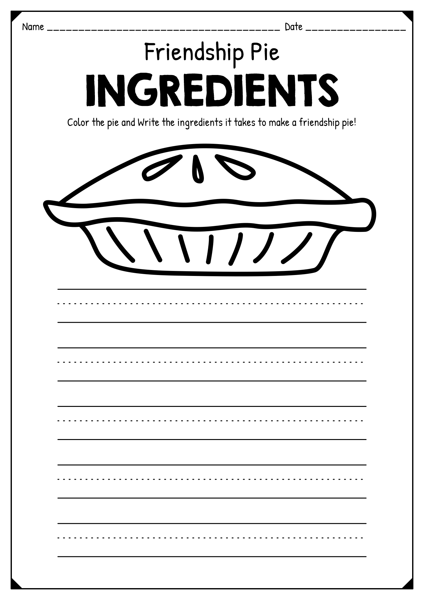 Friendship Printables For Kids