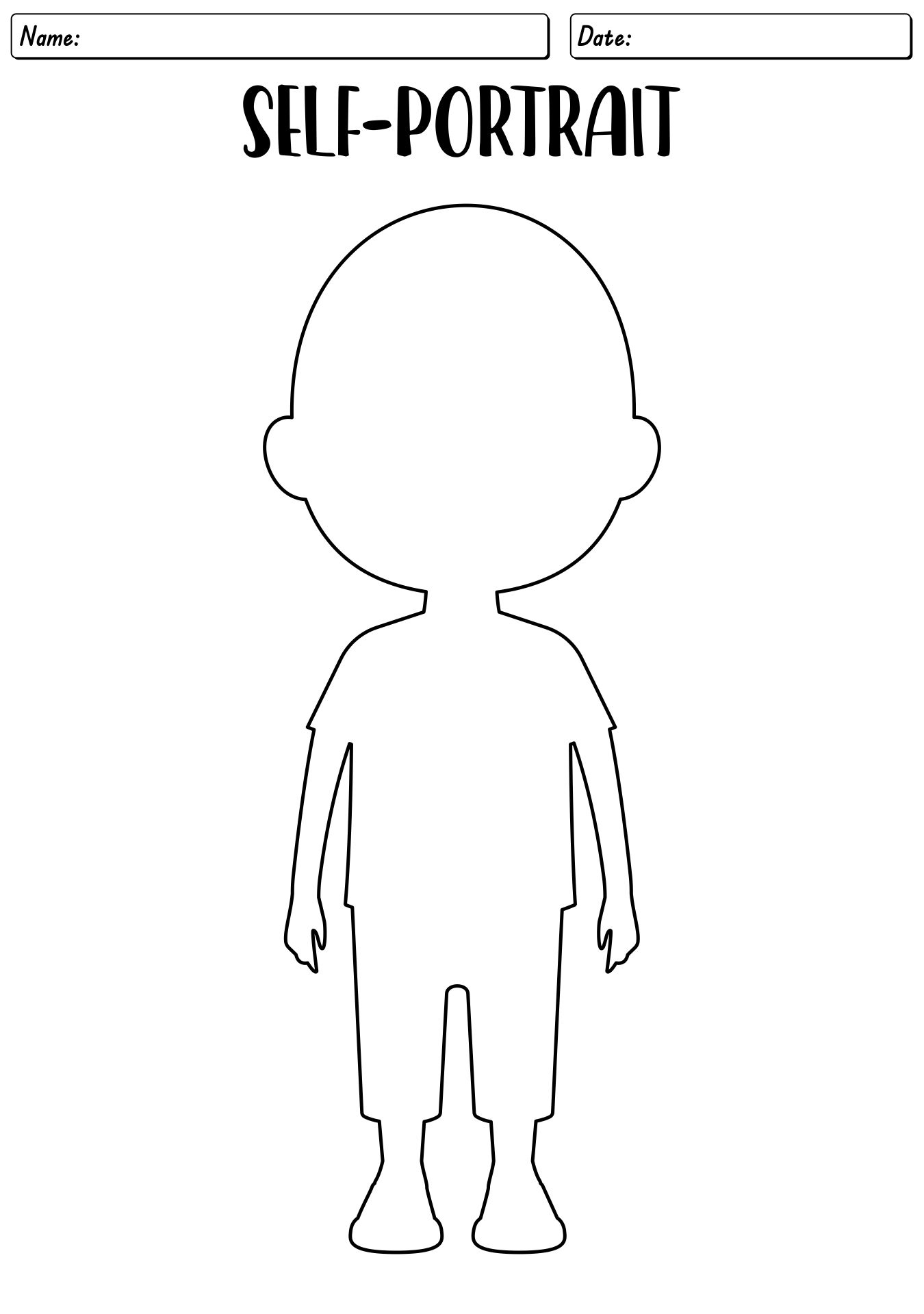Self Portrait Printable Template