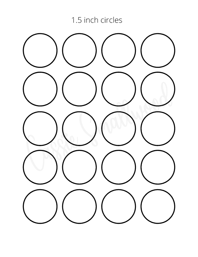 Template For Circles Printable