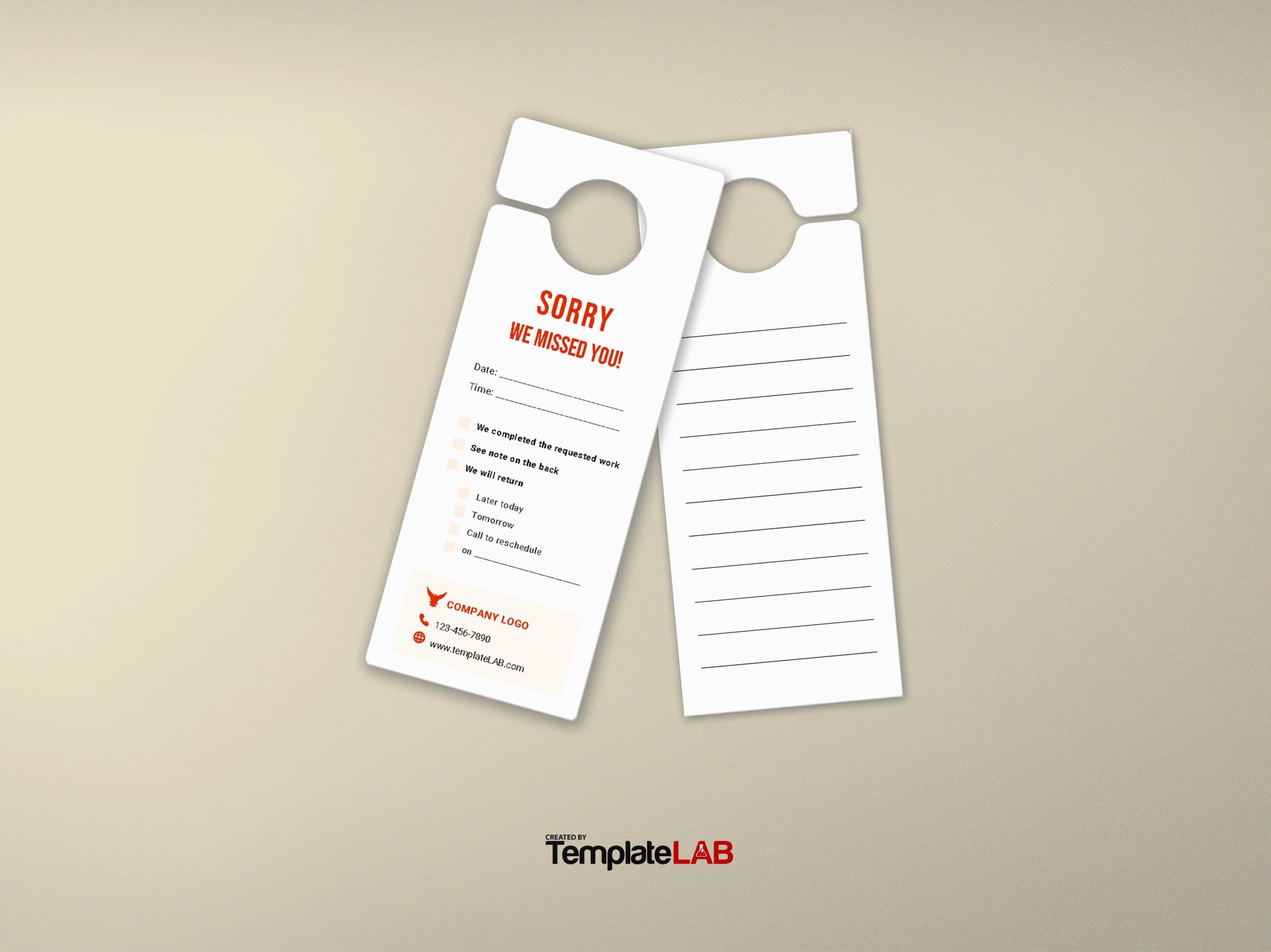 Free Printable Door Hanger Template