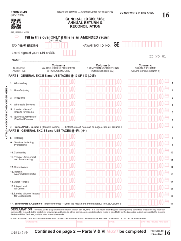 2023 2025 Form HI DoT G 49 Fill Online Printable Fillable Blank 