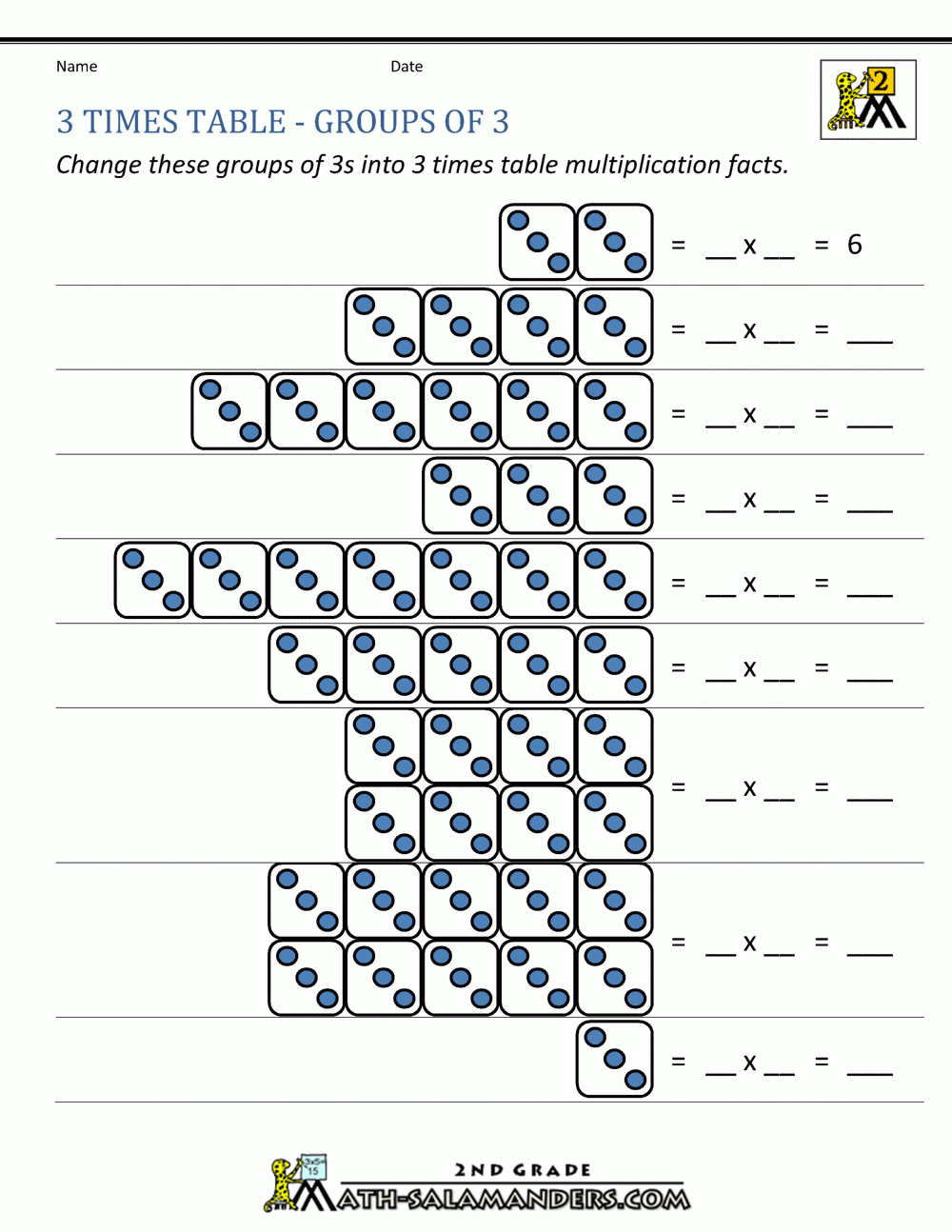 3 Times Table Worksheets Library