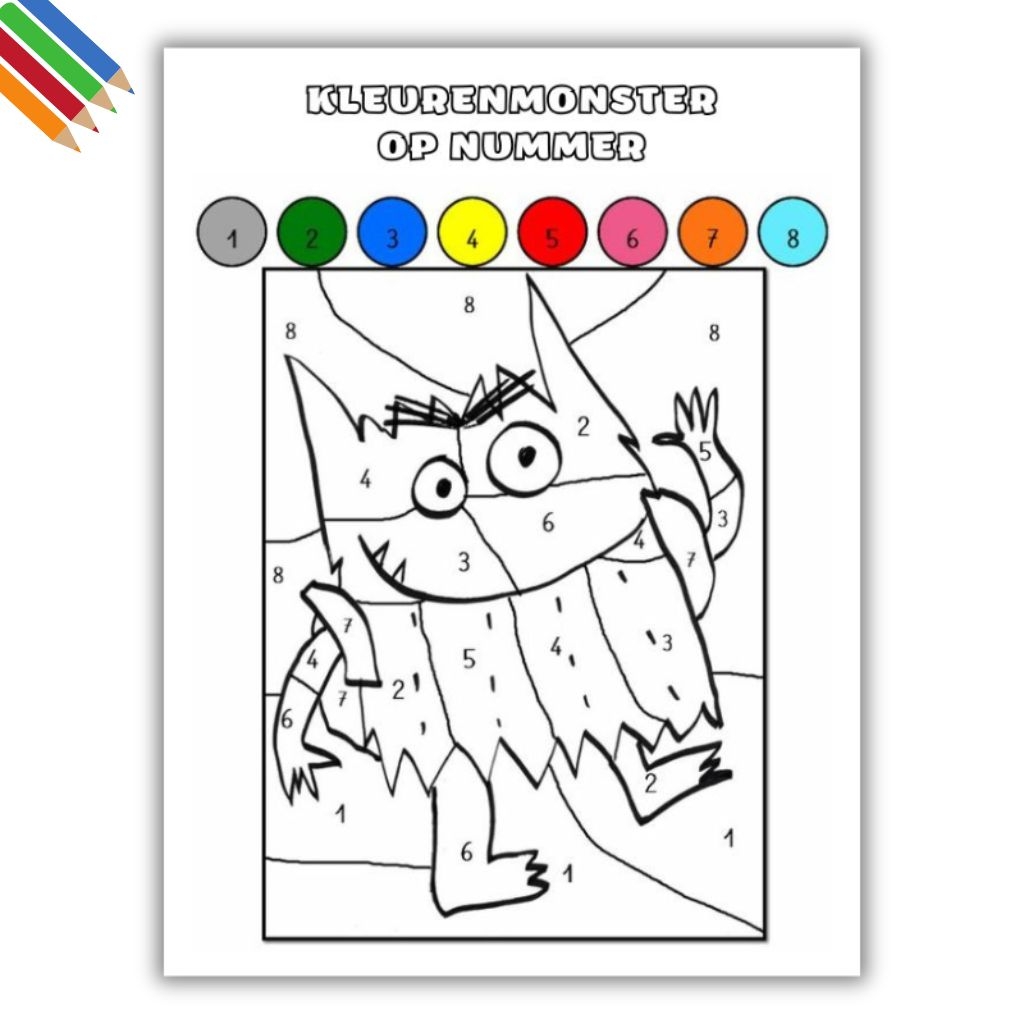 Printable Colour Monster Template