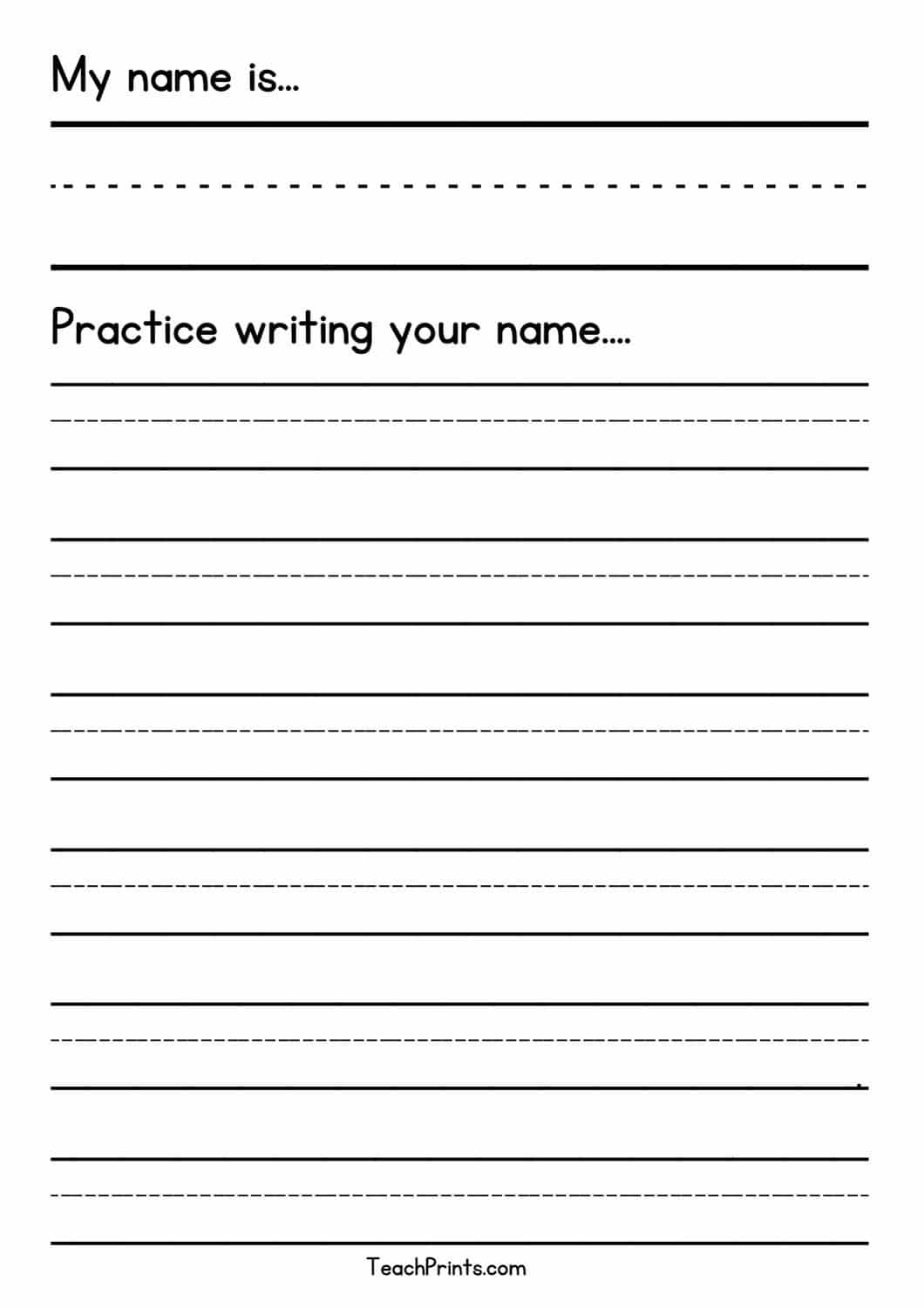 Free Name Practice Worksheets Free Printable