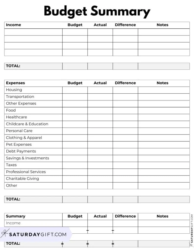 37 Budget Planners amp Trackers Cute amp Free Printables