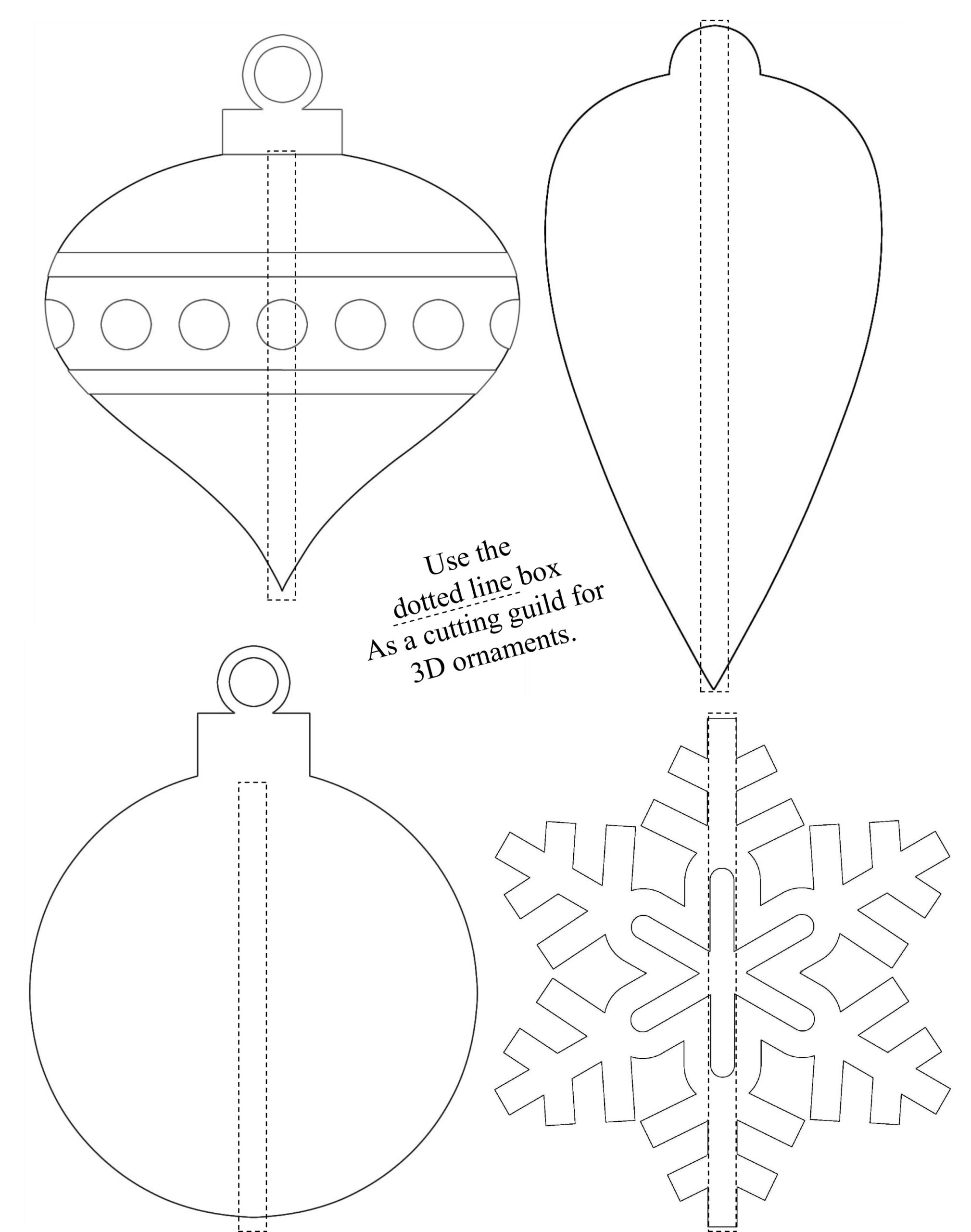 3d Paper Ornament Template 3d Ornament From Photo Pattern Details 